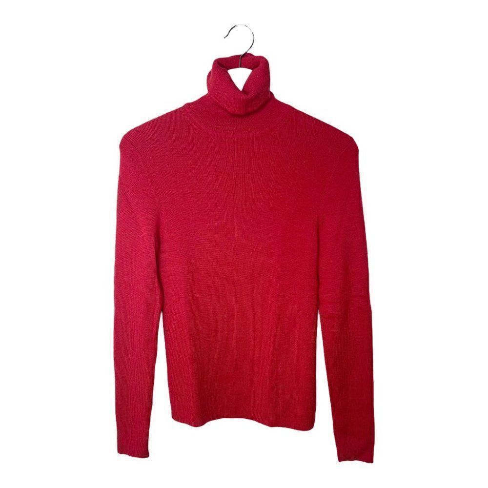 GAP Y2K Vintage Red Turtleneck Merino Wool Shirt